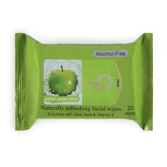 Fresh Ones Naturally Refreshing Wipes Green Apple Fresh (20 Wipes)