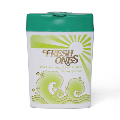 Fresh Ones Wet Cleansing Tissues Container Lemon Cologne (40 Wipes)