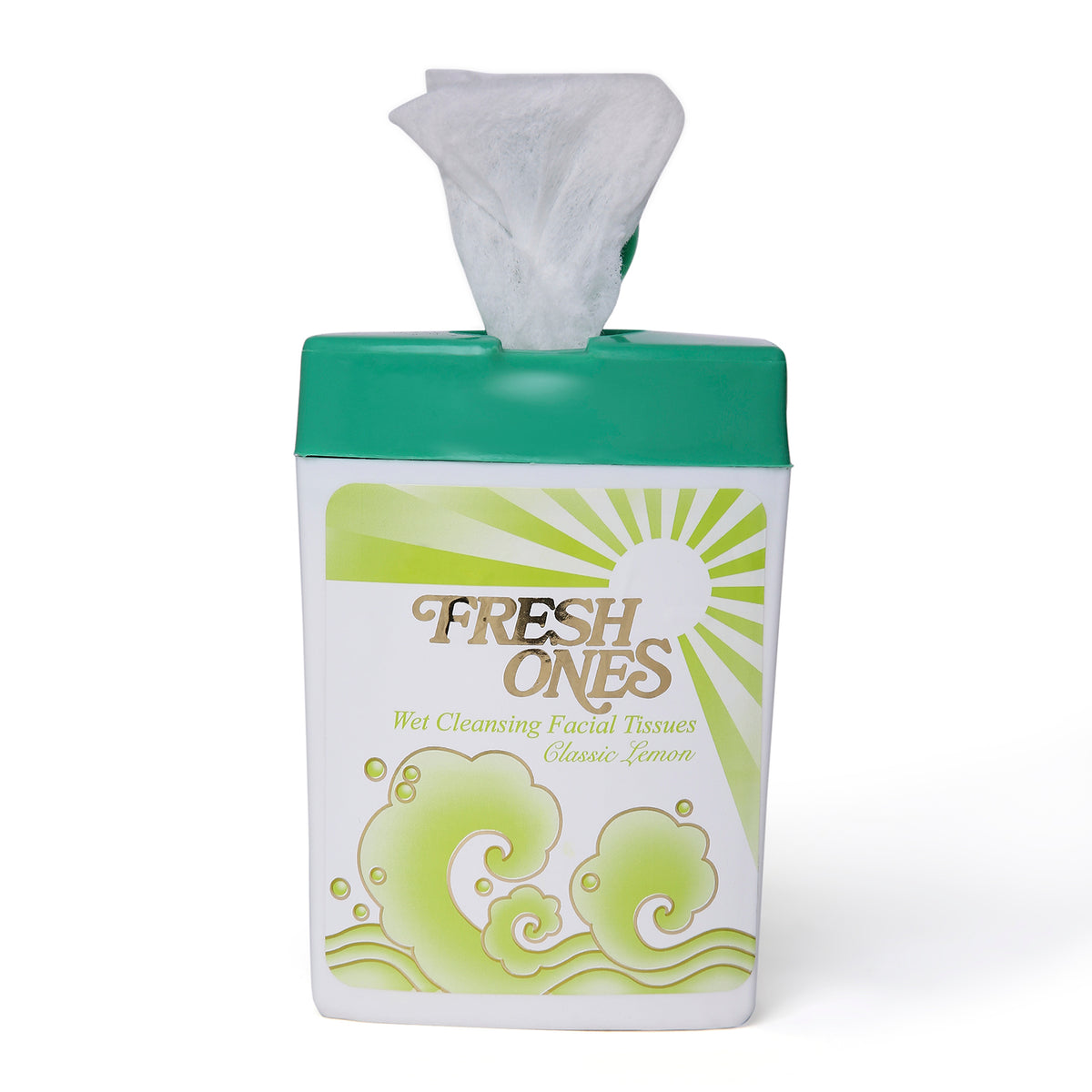 Fresh Ones Wet Cleansing Tissues Container Lemon Cologne (40 Wipes)