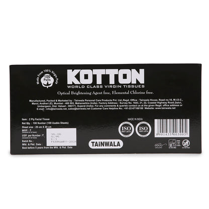 Kotton Facial Tissues (100 Pulls x 2 Ply)