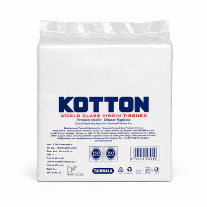Kotton Dinner Napkins (50 x 2 Ply)(30x30)