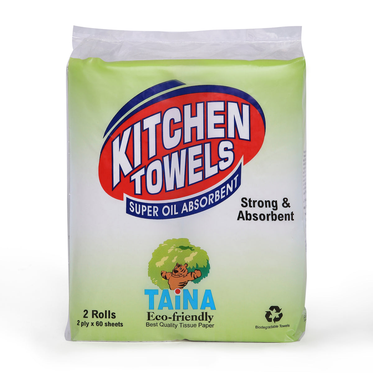 Taina Kitchen Towels (2 Rolls X 60 Sheets X 2 Ply)