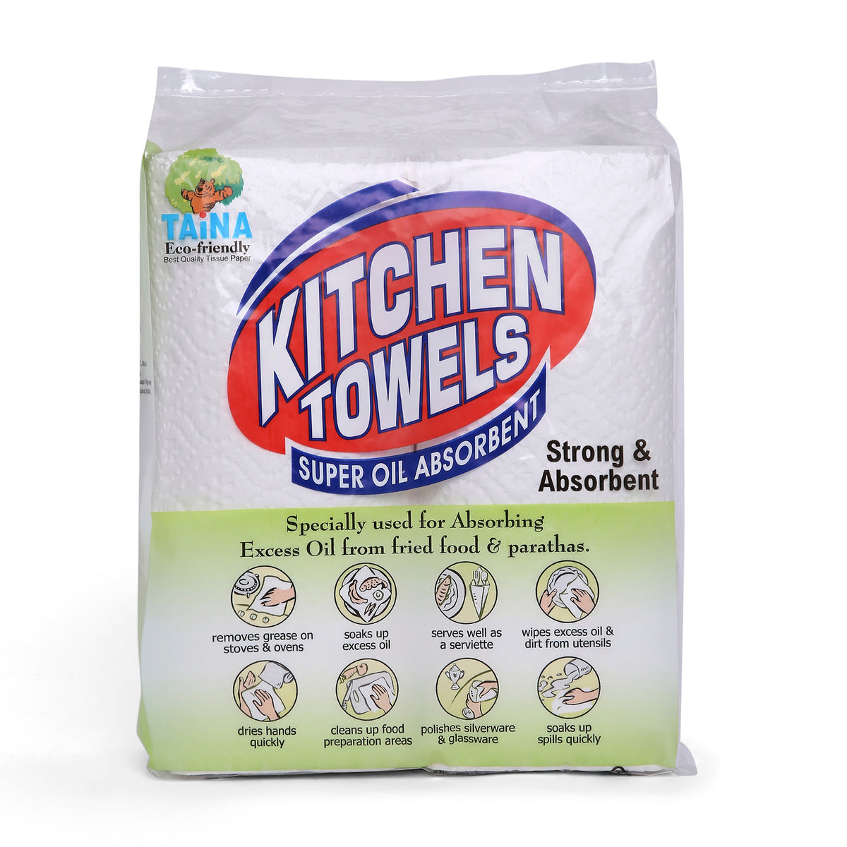 Taina Kitchen Towels (2 Rolls X 60 Sheets X 2 Ply)