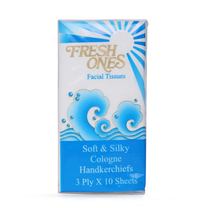 Fresh Ones Pocket Tissues Cologne (6 Packs X 10 Pulls X 3 Ply)