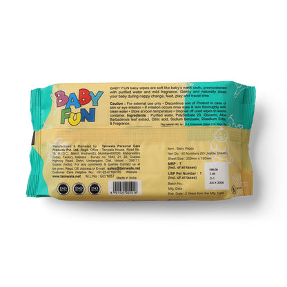 Baby Fun Baby Wipes (80 Sheets)