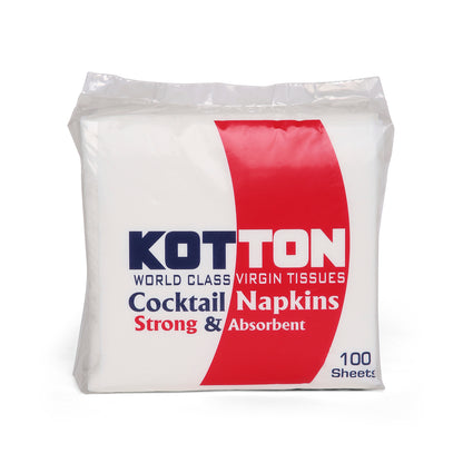 Kotton Cocktail Napkins (100 x 1 Ply)(30x30)