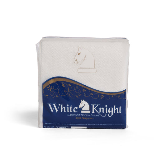 White Knight Mini Napkins (100 Napkins X 1 Ply)(23 X 21.5)