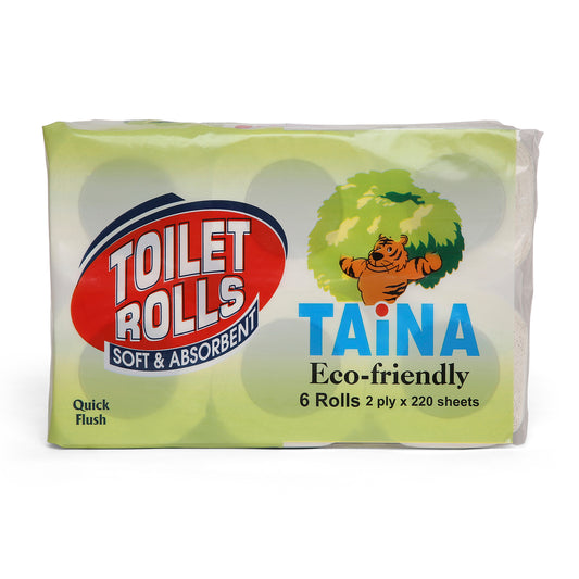 Taina Bathroom Rolls (6 Rolls X 220 Sheets X 2 Ply)