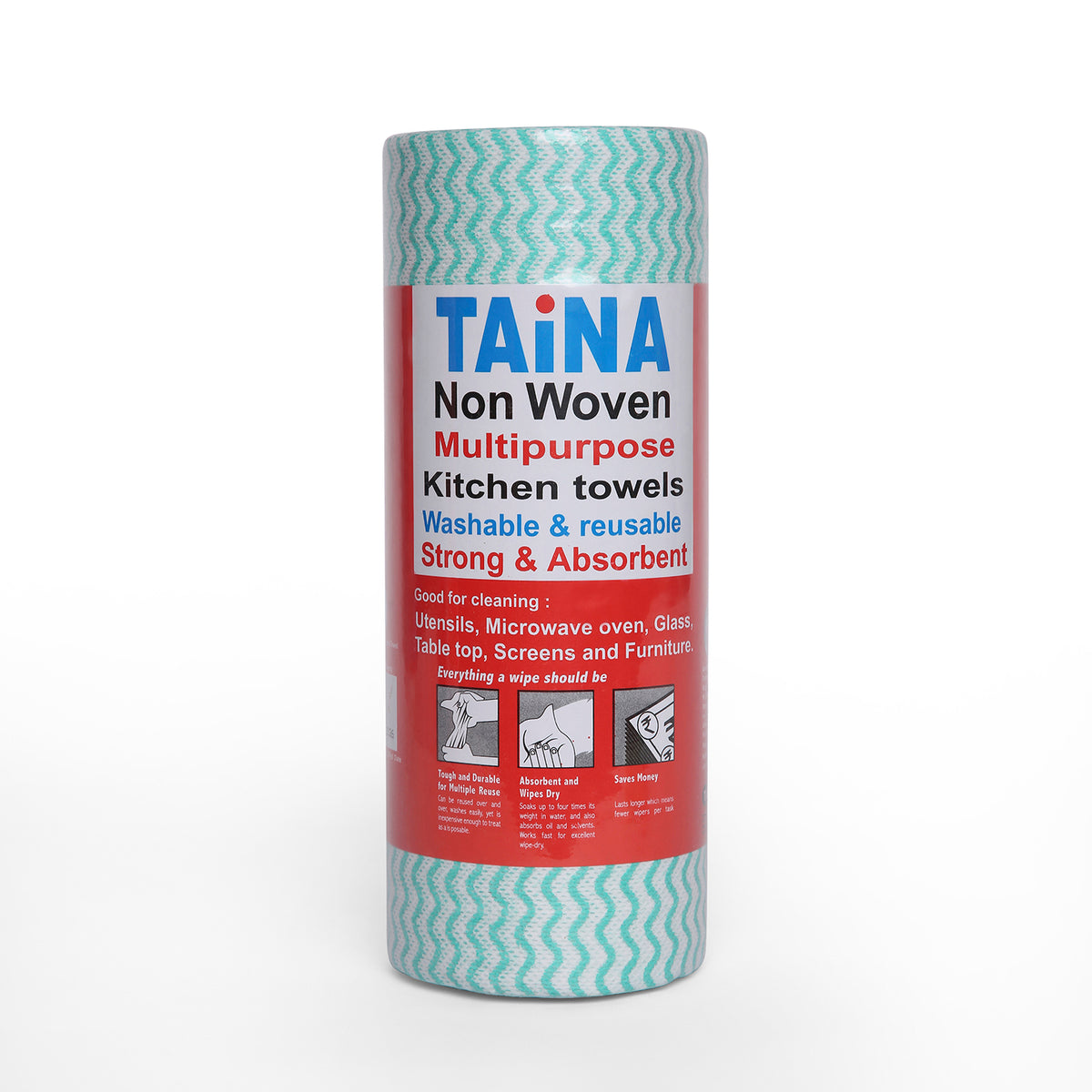 Taina Nonwoven Multipurpose Towels (80 Sheets X 1 Ply)(23X21)
