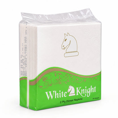White Knight Napkins (50 Napkins X 2 Ply)(33X33)
