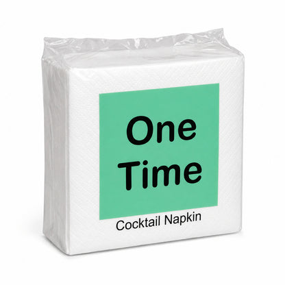 One Time Cocktail Napkin (80 Napkins X 1 Ply)(25X25)