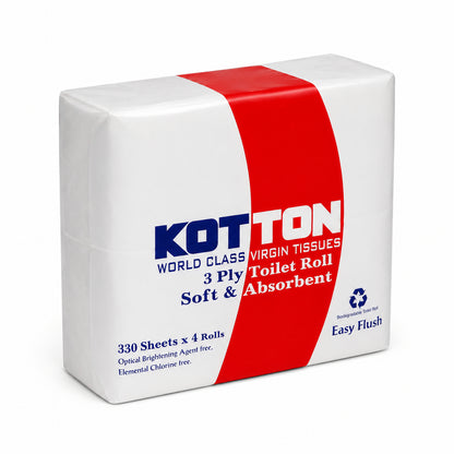 Kotton Bathroom Rolls (4 x 330 x 3 Ply)