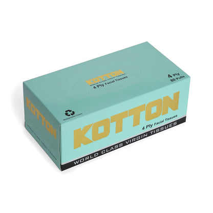 Kotton Facial Tissues (80 Pulls x 4 Ply)