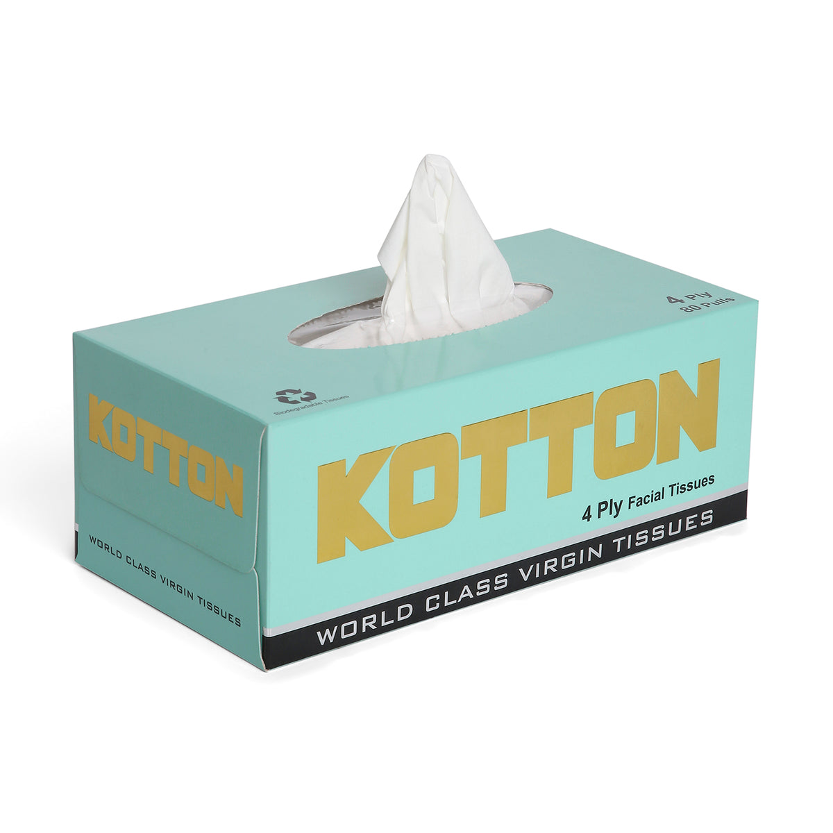Kotton Facial Tissues (80 Pulls x 4 Ply)