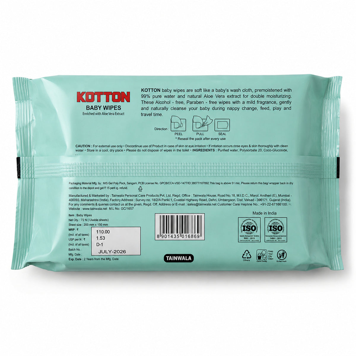 Kotton Baby Soft Wipes (72)