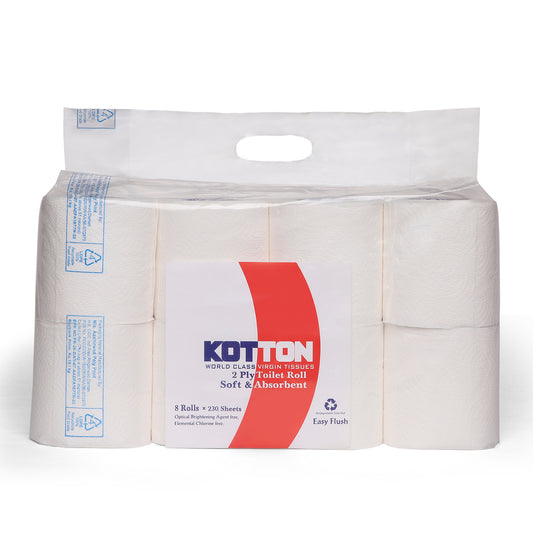 Kotton Toilet Rolls (8 x 230 x 2 Ply)
