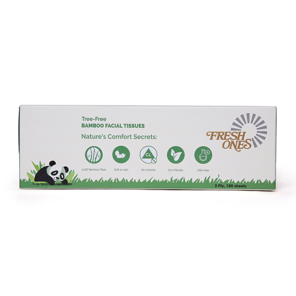 Fresh Ones Bamboo Facial Tissues (100 Pulls X 2 Ply)