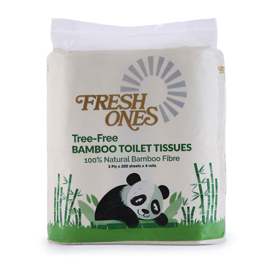 Fresh Ones Bamboo Toilet Rolls (4 Rolls X 200 Sheets X 3 Ply)