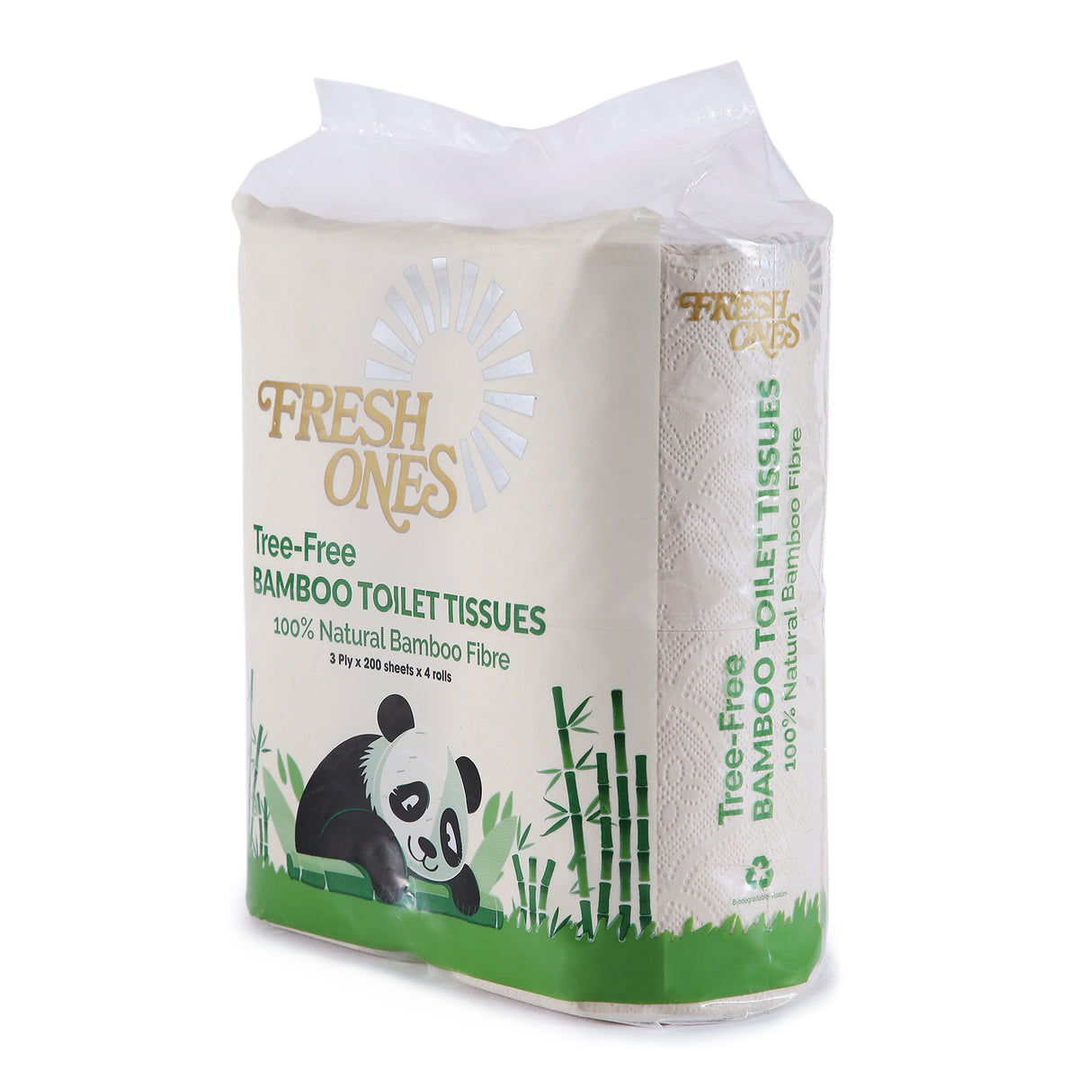 Fresh Ones Bamboo Toilet Rolls (4 Rolls X 200 Sheets X 3 Ply)