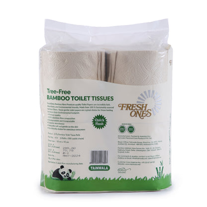 Fresh Ones Bamboo Toilet Rolls (4 Rolls X 200 Sheets X 3 Ply)