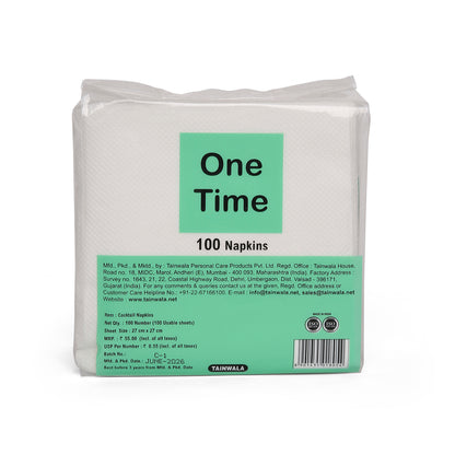 One Time Cocktail Napkin (100 Napkins X 1 Ply)(27X27)