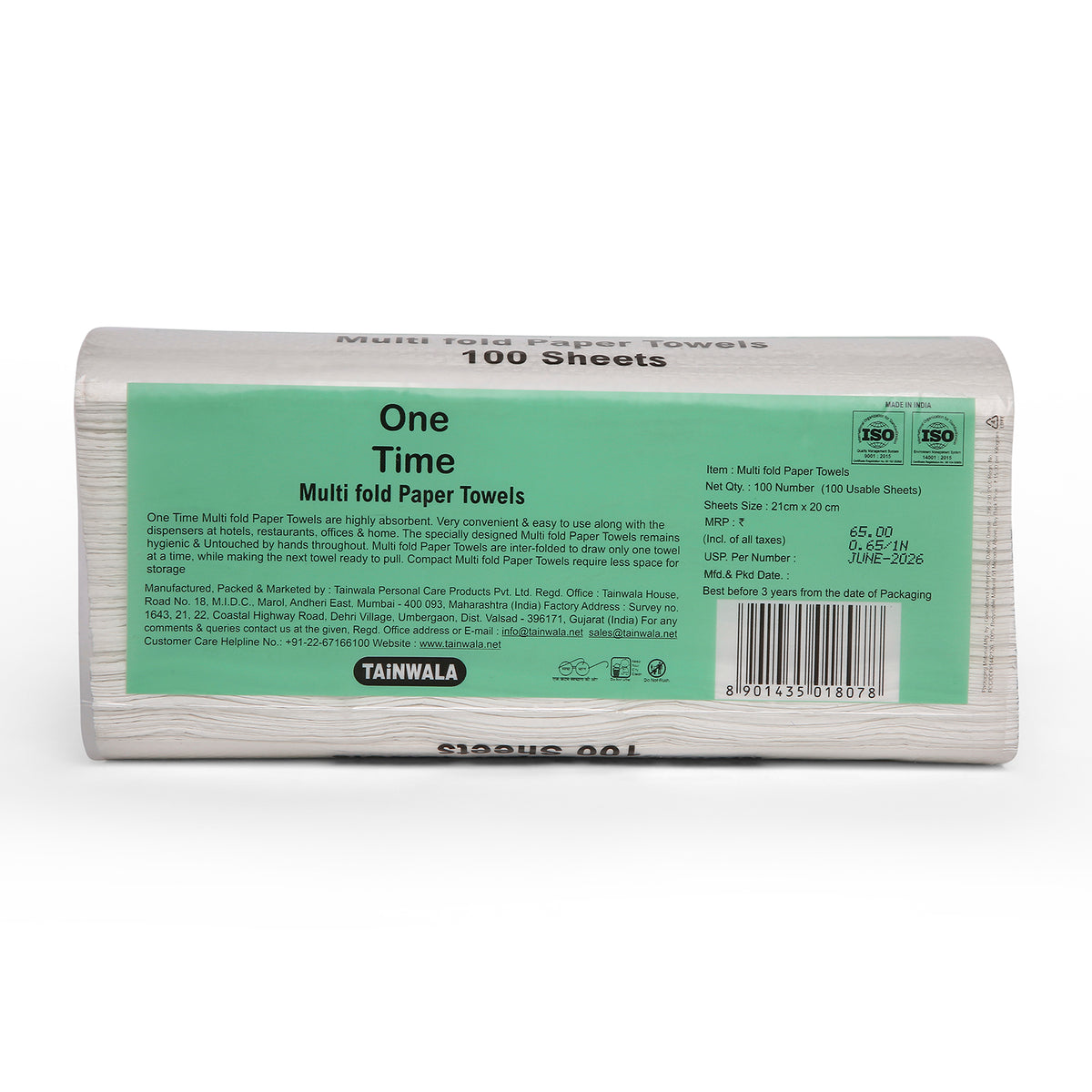 One Time N Fold Towels (100 Pulls)