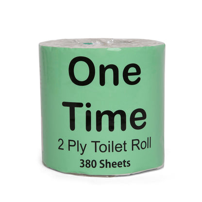 One Time Toilet Roll (380 Sheets X 2 Ply)