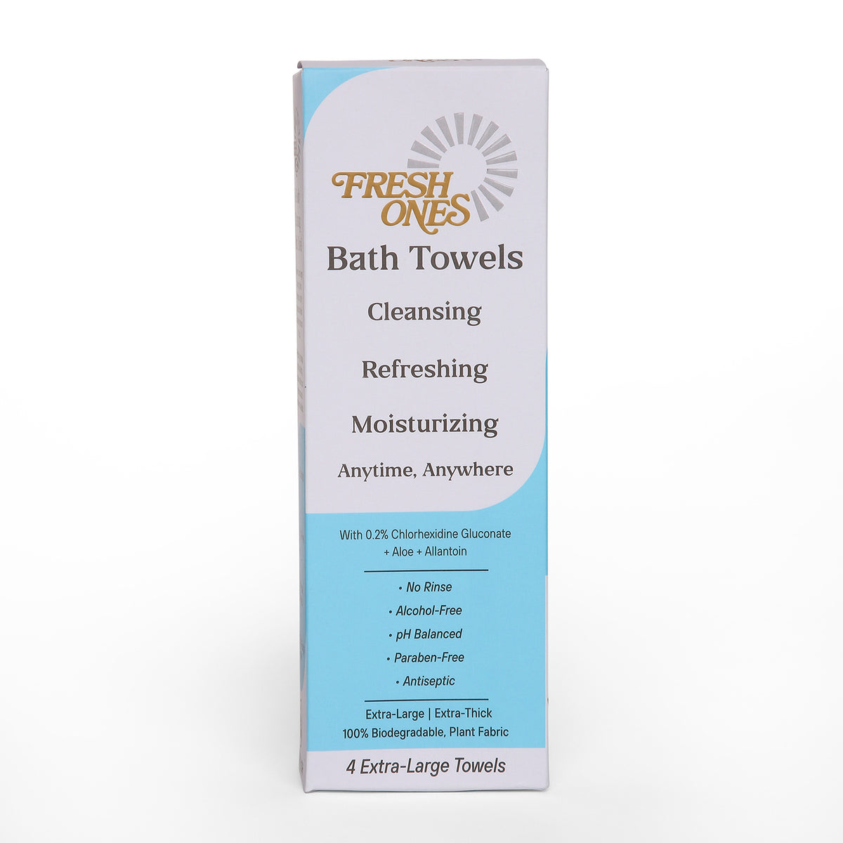 Fresh Ones Wet Cleansing Refreshing Bath Towels (Pack Of 4)