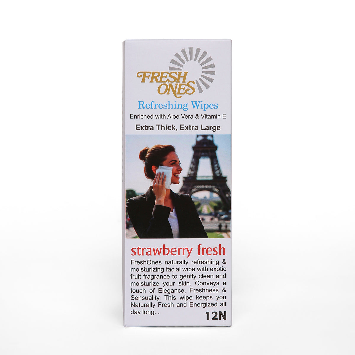 Fresh Ones Naturally Refreshing Wipes Strawberry Fresh (12 Single Towels)