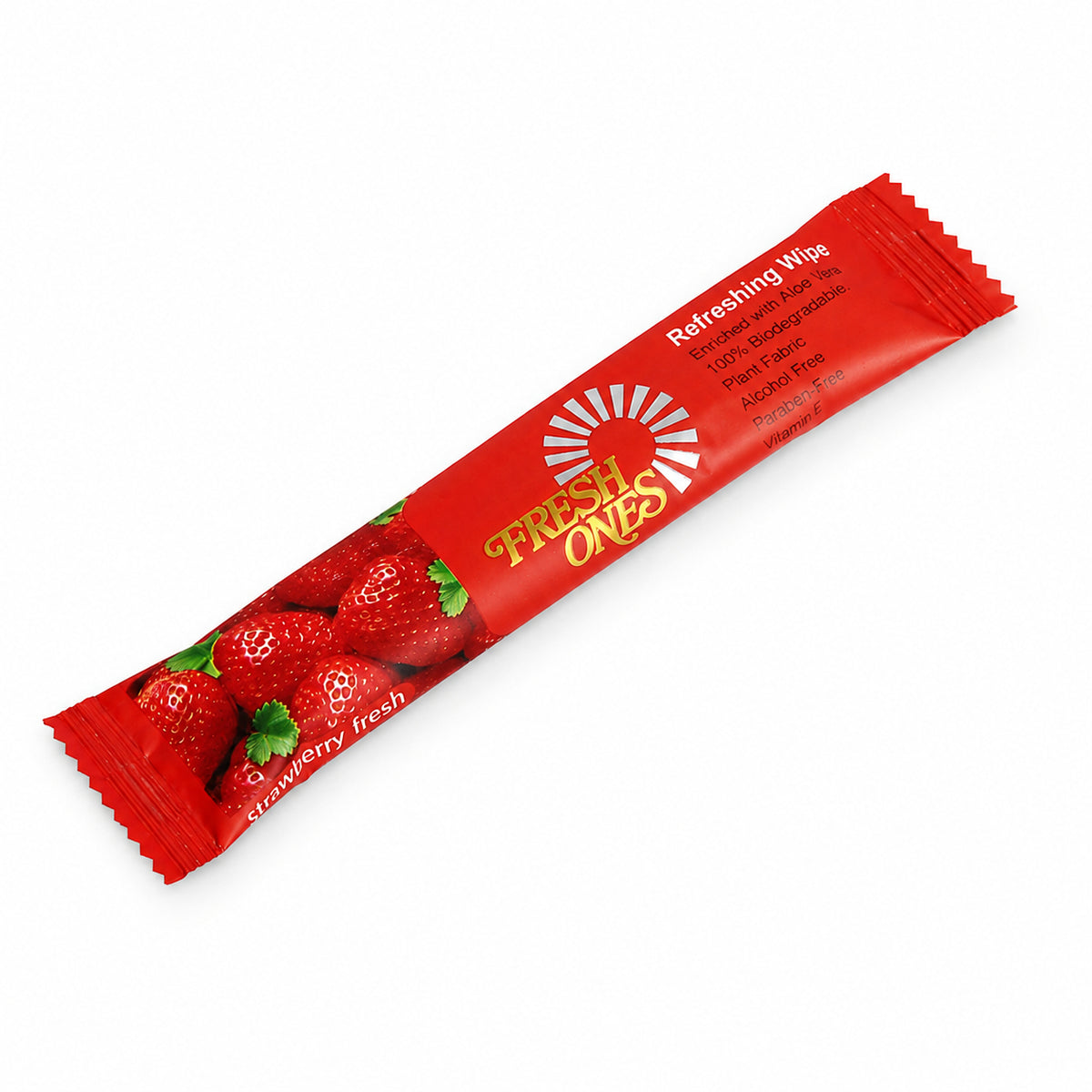 Fresh Ones Naturally Refreshing Wipes Strawberry Fresh (12 Single Towels)