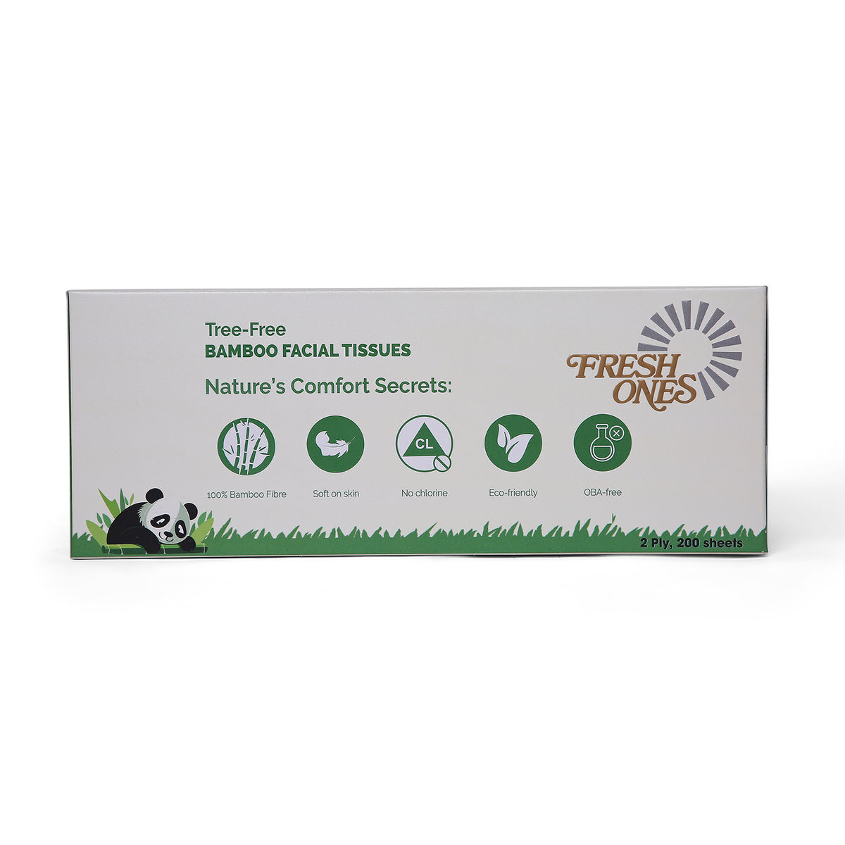 Fresh Ones Bamboo Facial Tissues (200 Pulls X 2 Ply)