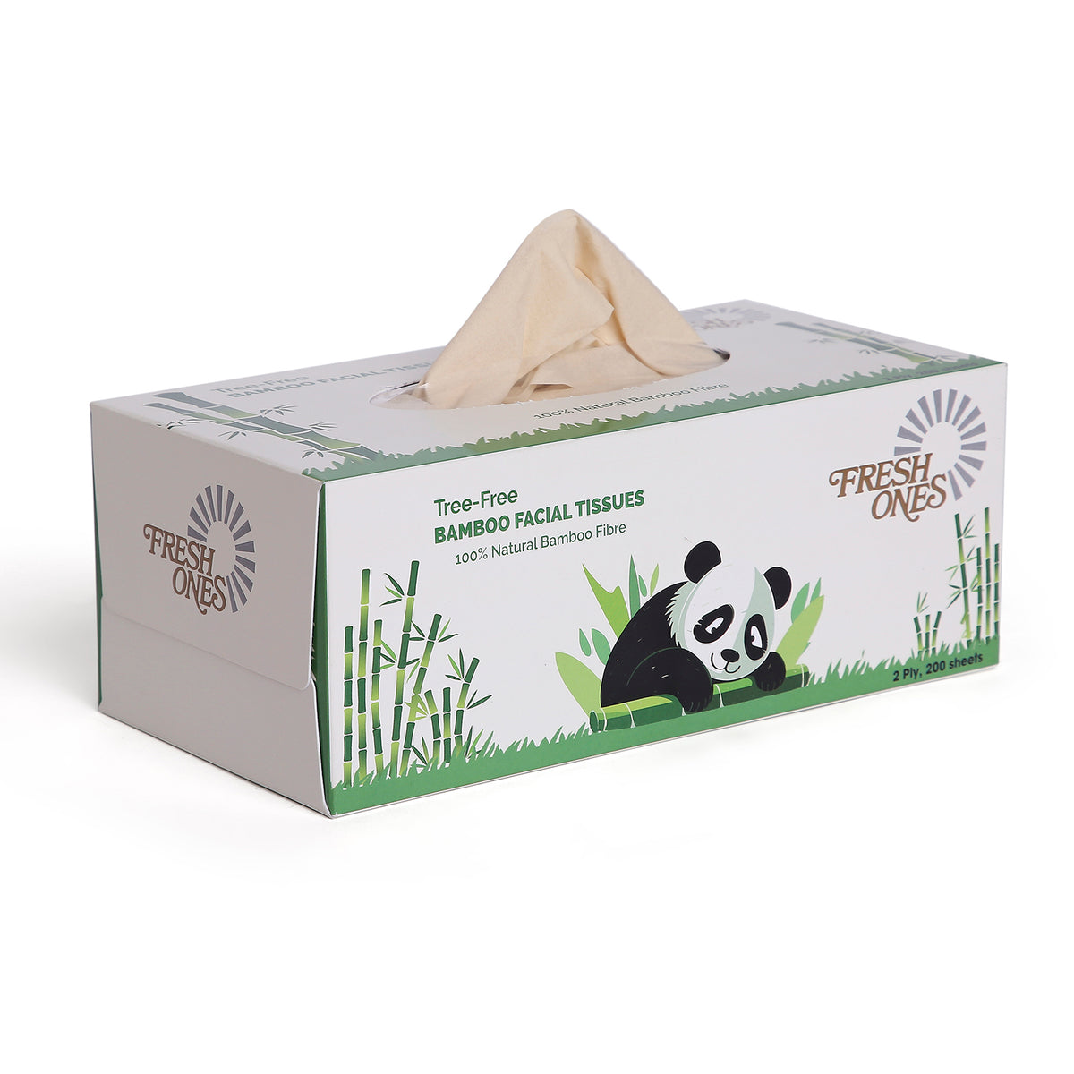 Fresh Ones Bamboo Facial Tissues (200 Pulls X 2 Ply)