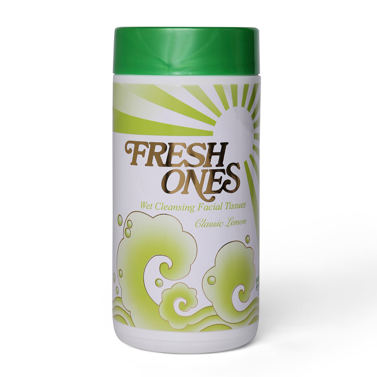 Fresh Ones Wet Cleansing Tissues Container Lemon Cologne (70 Wipes)