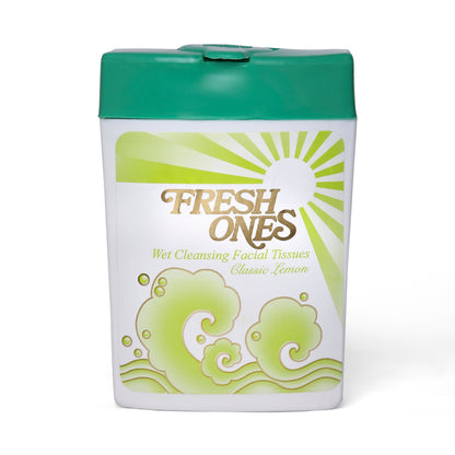 Fresh Ones Wet Cleansing Tissues Container Lemon Cologne (40 Wipes)