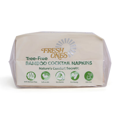 Fresh Ones Bamboo Cocktail Napkins  (100 Napkins X 1 Ply)(30X30)