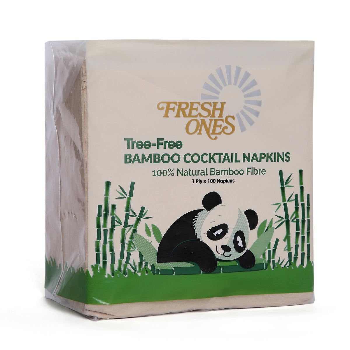 Fresh Ones Bamboo Cocktail Napkins  (100 Napkins X 1 Ply)(30X30)