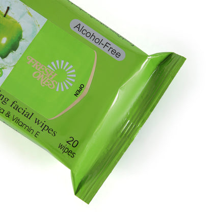 Fresh Ones Naturally Refreshing Wipes Green Apple Fresh (20 Wipes)