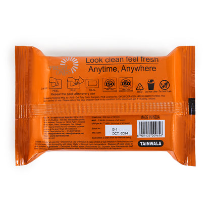 Fresh Ones Naturally Refreshing Wipes Orange Fresh (20 Wipes)
