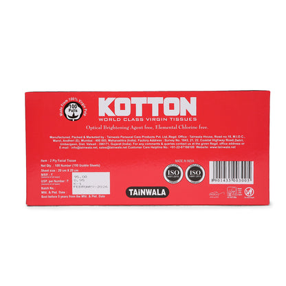 Kotton Facial Tissues (100 Pulls X 2 Ply)