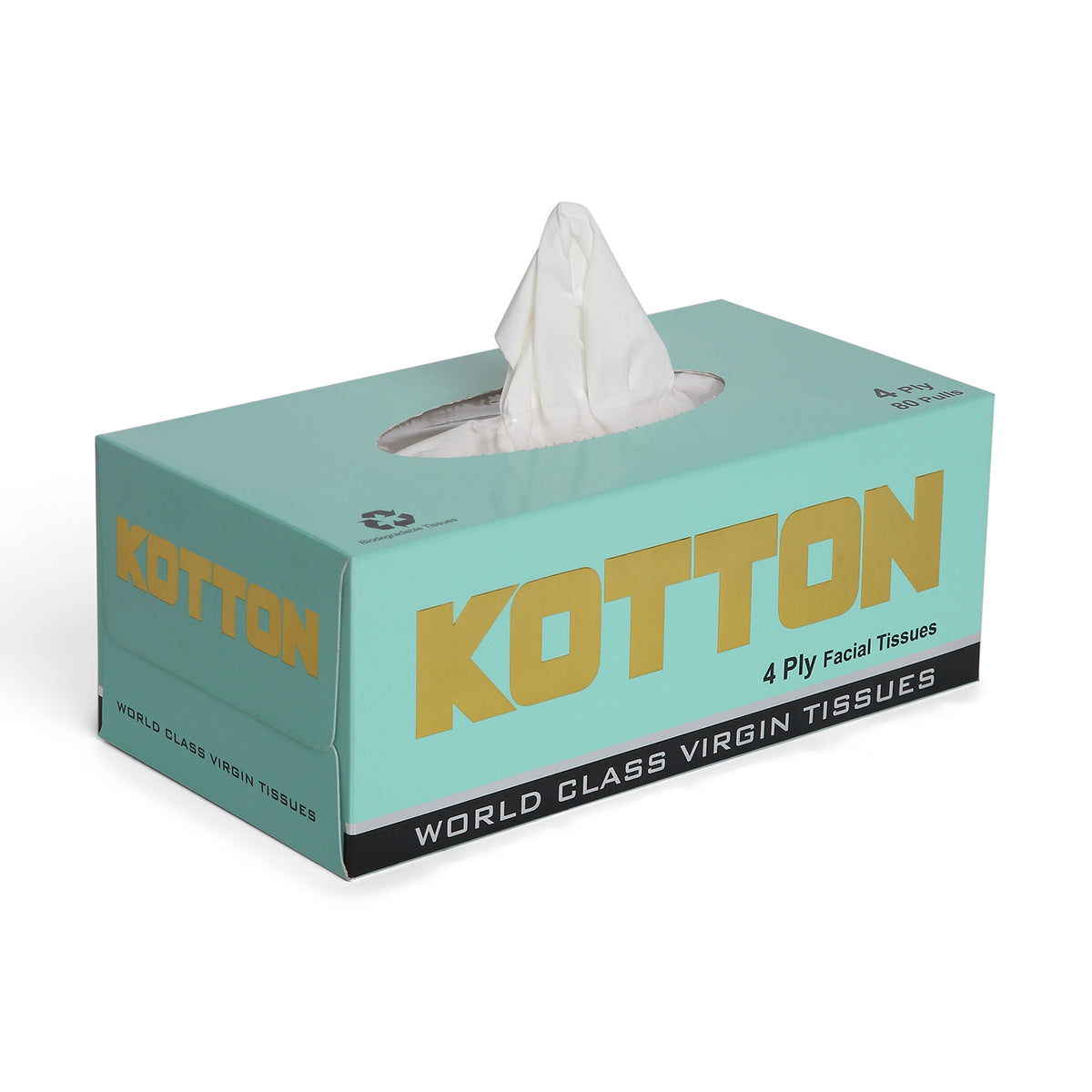 Kotton Facial Tissues (80 Pulls X 4 Ply)