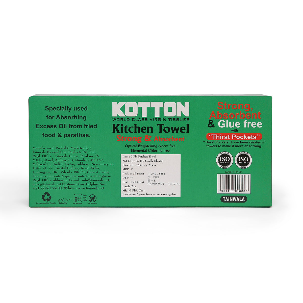 Kotton Kitchen Towel Box (60 Sheets X 2 Ply)