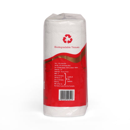 White Knight Toilet Rolls (6 Rolls X 160 Sheets X 3 Ply)