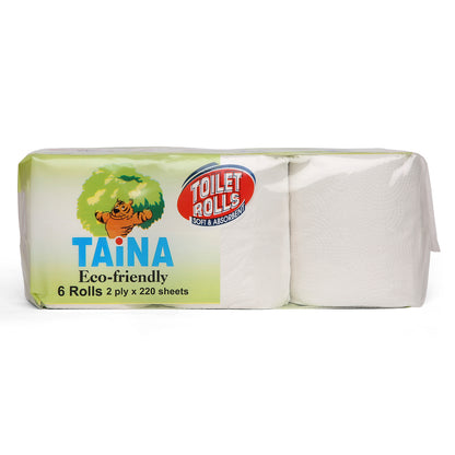 Taina Bathroom Rolls (6 Rolls X 220 Sheets X 2 Ply)