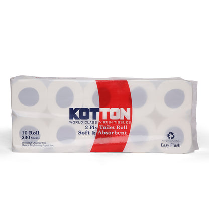 Kotton Toilet Rolls (10 Rolls X 230 Sheets X 2 Ply)