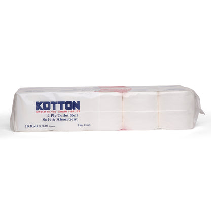 Kotton Toilet Rolls (10 Rolls X 230 Sheets X 2 Ply)