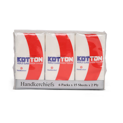 Kotton Pocket Tissues (6 Packs X 15 Pulls X 2 Ply)