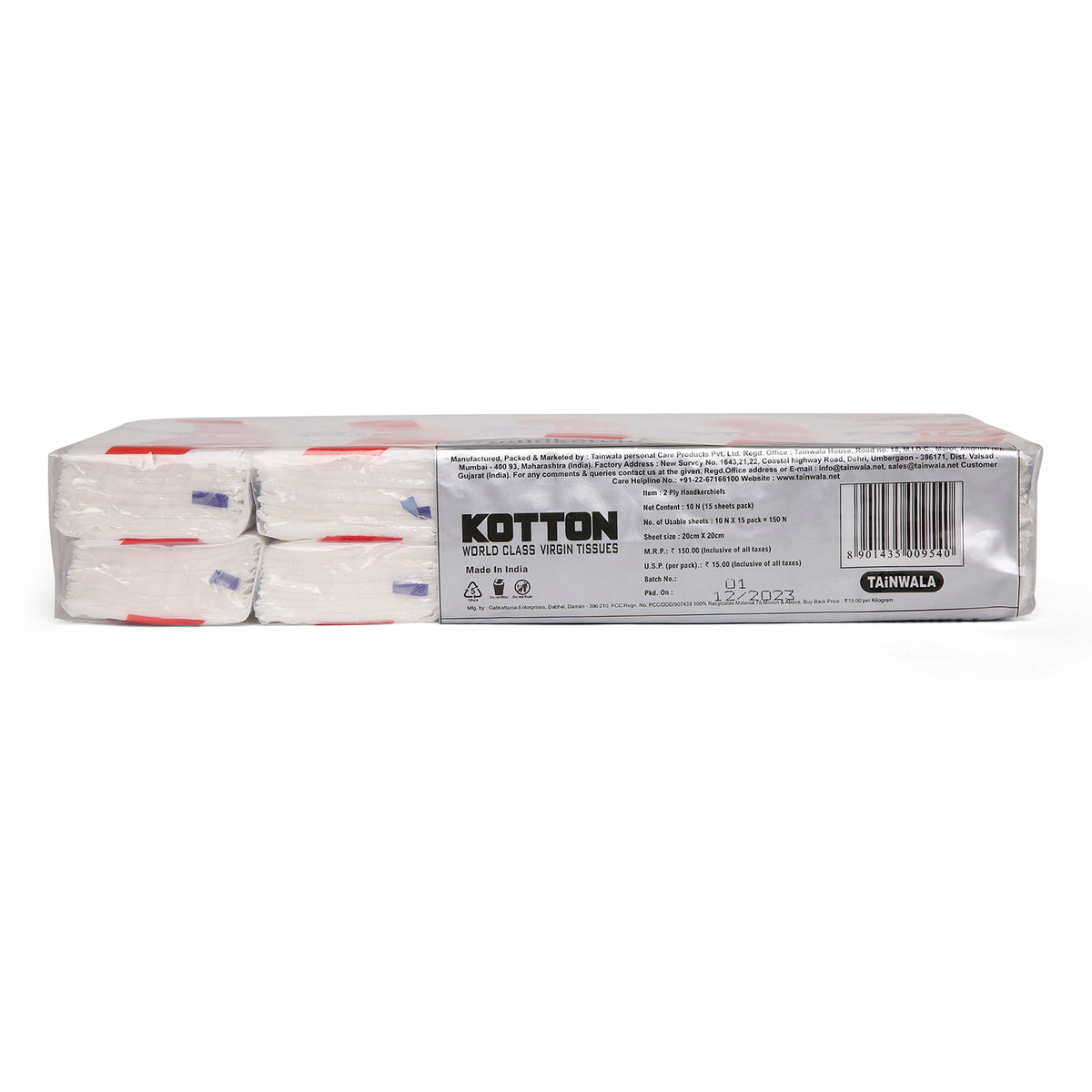 Kotton Pocket Tissues (10 Packs X 15 Pulls X 2 Ply)