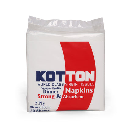 Kotton Dinner Napkins  (50 Napkins X 2 Ply)(30X30)