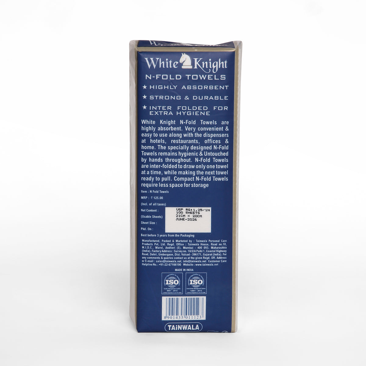 White Knight N Fold Napkins Pouch (100 Pulls)