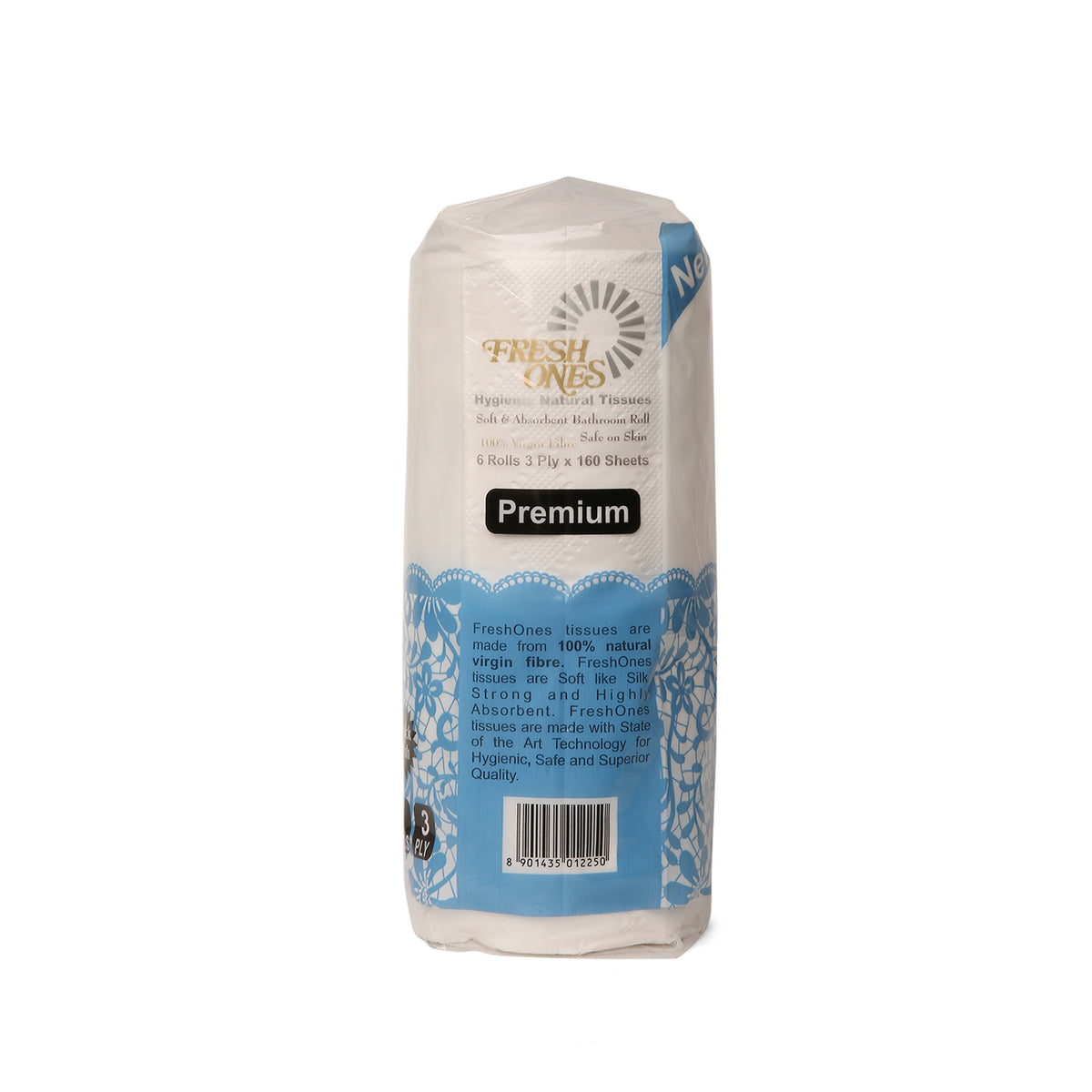 Fresh Ones Bathroom Rolls (6 Rolls X 160 Sheets X 3 Ply)